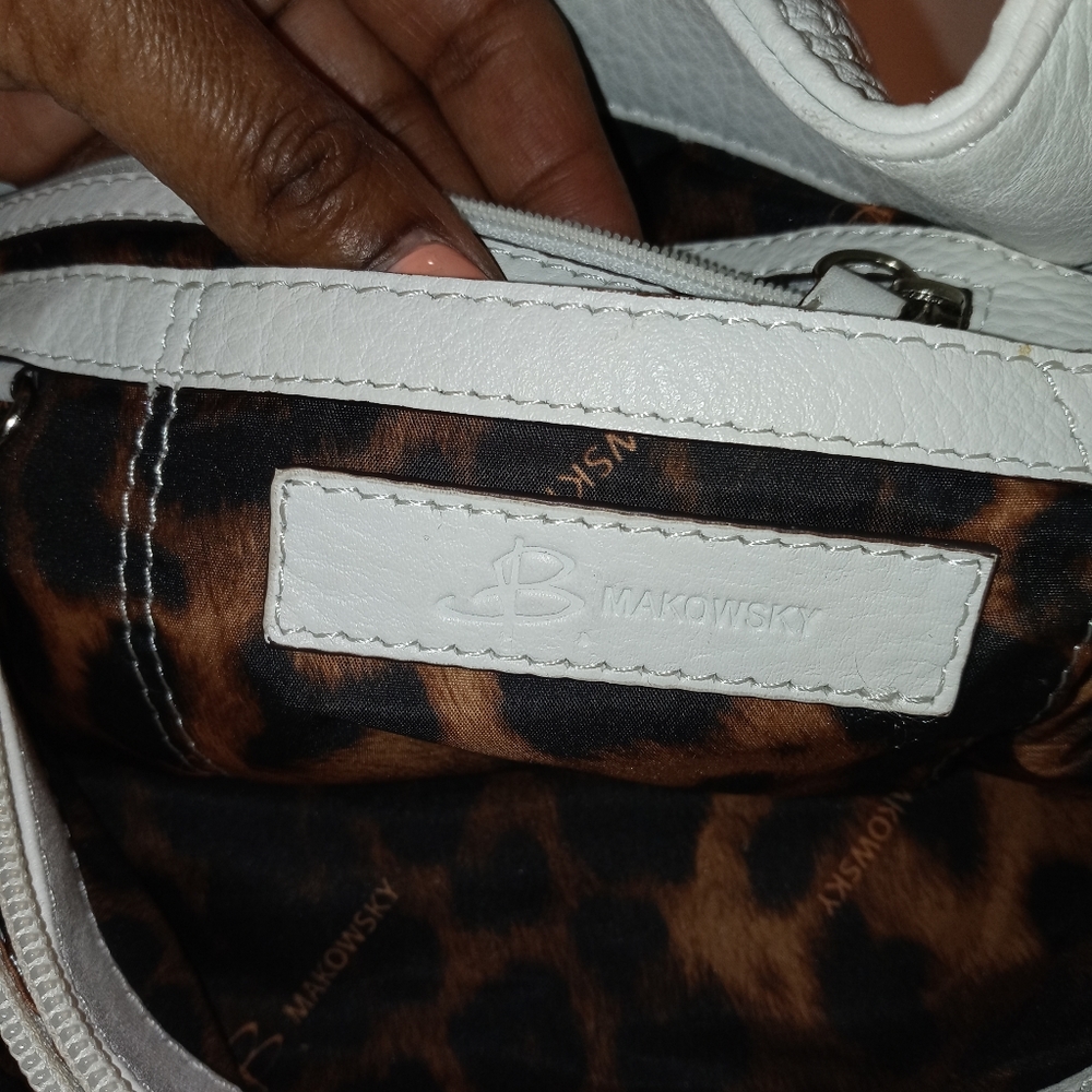 B. Makowsky Metallic Color Block Tote Bag - image 6